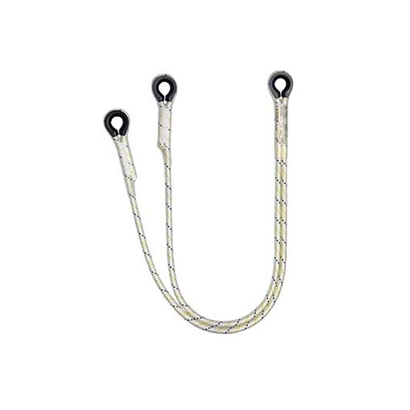 LONGE DE SÉCURITÉ DOUBLE D.10,5mm - Cordage polyamide tressé