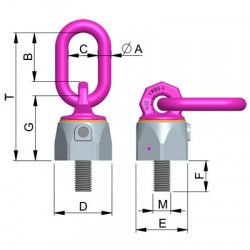 VWBG-V Load ring, metric fine thread with variable length