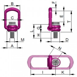 VLBG-PLUS Load ring, metric thread 