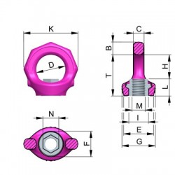 VRM STARPOINT - Eye nut, metric thread