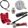 Combo: pump + cylinder + coupler + hose + gauge (adapter)