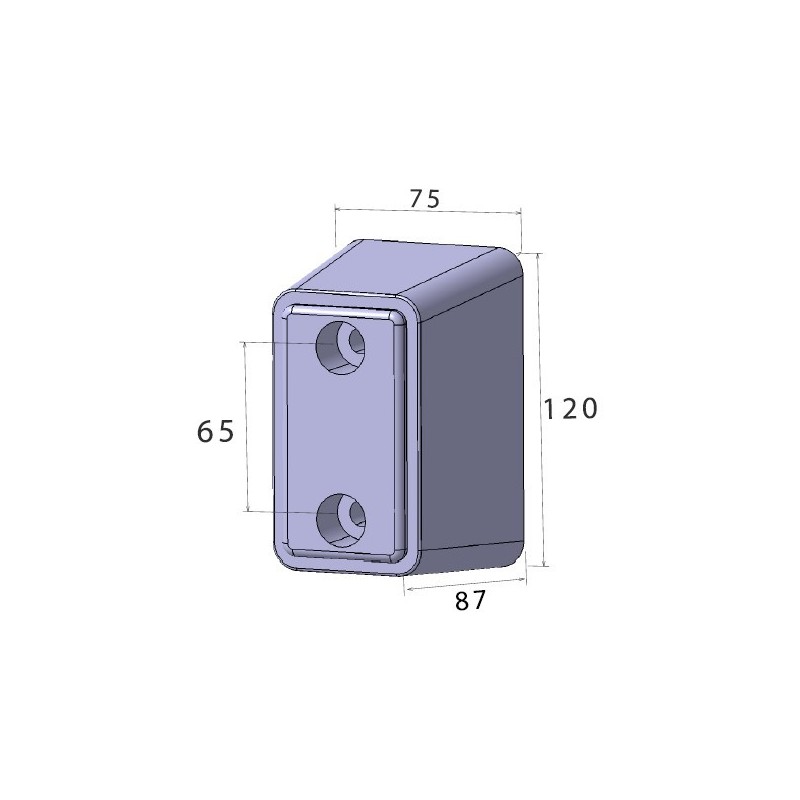 BUTOIR CAOUTCHOUC HAUTEUR 120 MM