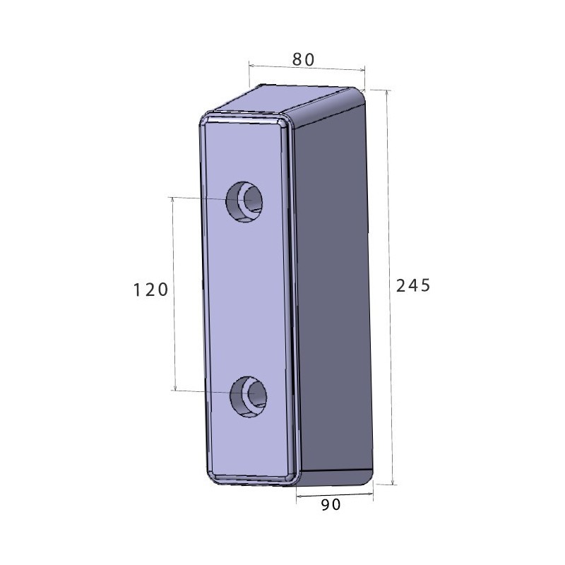 BUTOIR CAOUTCHOUC HAUTEUR 245 MM