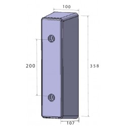 BUTOIR CAOUTCHOUC HAUTEUR 358 MM