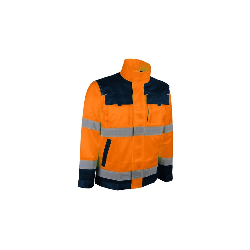 VESTE HV ORANGE POLY COTON 