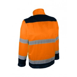 VESTE HV ORANGE POLY COTON 