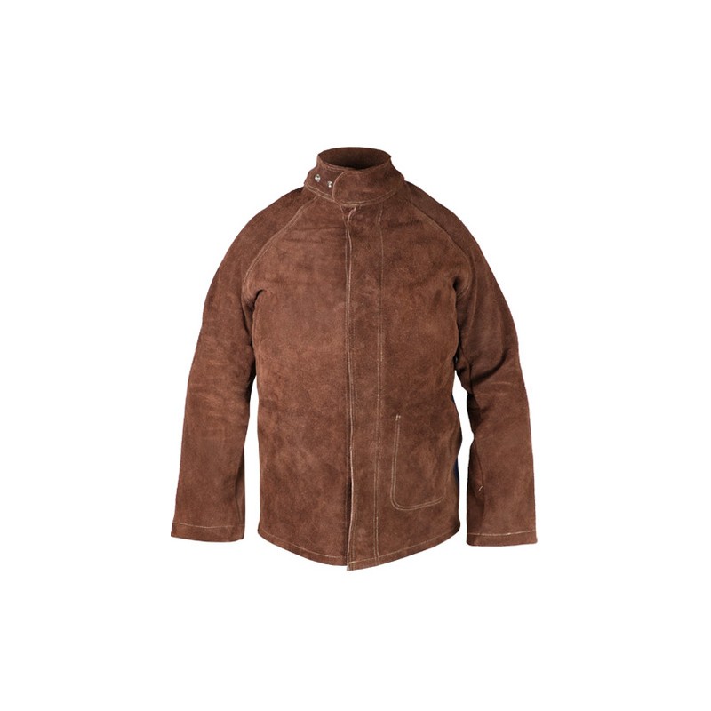 VESTE CUIR MARRON