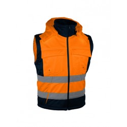 VESTE COUPE VENT ORANGE FLUO S