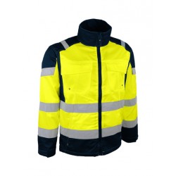 VESTE HV JAUNE/MARINE