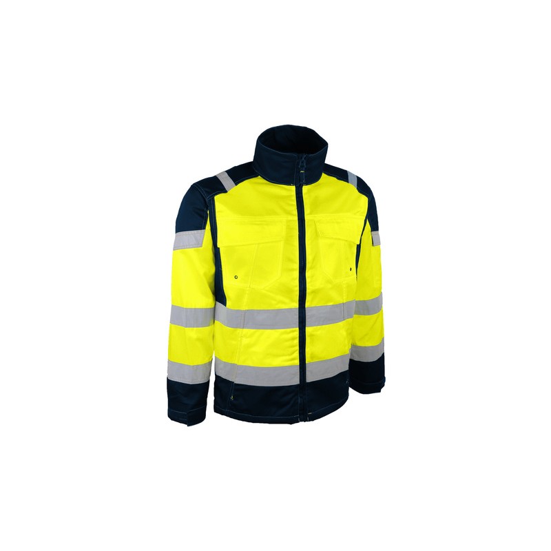 VESTE HV JAUNE/MARINE