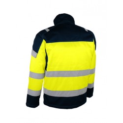 VESTE HV JAUNE/MARINE