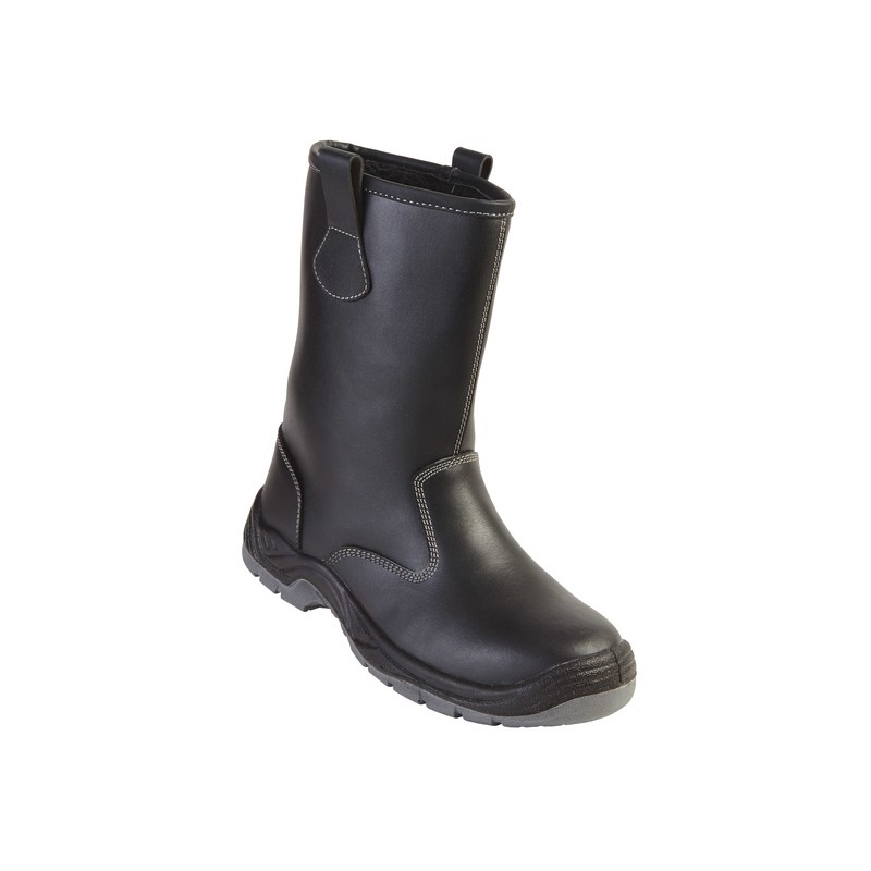 BOTTE CUIR FOURREE S3 NOIR