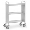 Chariot de bureau gris, 3 plateaux - 4870 - FETRA