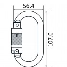 Mousqueton en acier inoxydable à verrouillage automatique triple action - KRATOS SAFETY