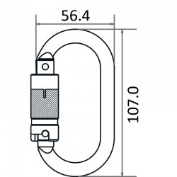 Mousqueton en acier inoxydable à verrouillage automatique triple action - KRATOS SAFETY