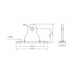 Platine d'extrémité pour ligne de vie horizontale câble KS-Line (KS 4000) - KRATOS SAFETY