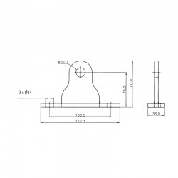 Platine d'extrémité pour ligne de vie horizontale câble KS-Line (KS 4000) - KRATOS SAFETY