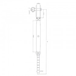 Tendeur à sertir pour ligne de vie horizontale câble KS-Line (KS 4000) - KRATOS SAFETY