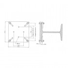 Plaque de fixation par crapautage sur poutre métallique pour ligne de vie horizontale câble KS-Line (KS 4000) - KRATOS SAFETY