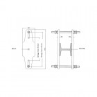 Plaque de fixation par bridage pour ligne de vie horizontale câble KS-Line (KS 4000) - KRATOS SAFETY
