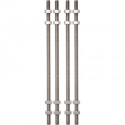 Ensemble de 4 tiges filetées en Inox pour ligne de vie horizontale KS-Line (KS 4000) - KRATOS SAFETY