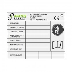 Plaquette d'identification pour systèmes KS - KRATOS SAFETY