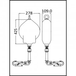 Antichute à rappel automatique avec câble acier galvanisé Lg 25 mtr - KRATOS SAFETY