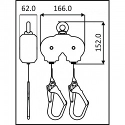 Antichute à rappel automatique avec double carter aluminium avec sangles polyester - KRATOS SAFETY