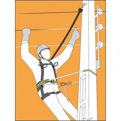HELIXON câble, antichute à rappel automatique 3,50 m - pour utilisation verticale seulement - KRATOS SAFETY