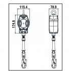 HELIXON câble, antichute à rappel automatique 3,50 m - pour utilisation verticale seulement - KRATOS SAFETY