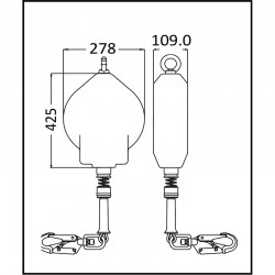 OLYMPE câble synthétique, antichute à rappel automatique 18 m - KRATOS SAFETY