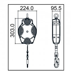 HELIXON sangle, antichute à rappel automatique 12 m, pour utilisation verticale seulement - KRATOS SAFETY