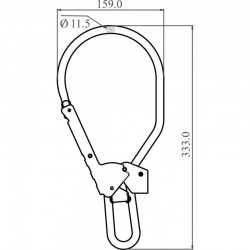 Crochet acier verrouillage automatique double action - KRATOS SAFETY