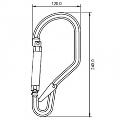 Mousqueton aluminium verrouillage automatique à linguet - KRATOS SAFETY