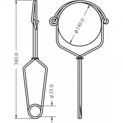 Crochet d'amarrage inox double action - KRATOS SAFETY