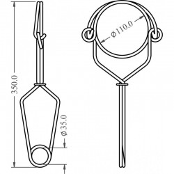 Crochet d'amarrage inox double action - KRATOS SAFETY