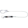 Longe en corde tressée avec absorbeur d'énergie et connecteurs aluminium, lg. 1 m - KRATOS SAFETY
