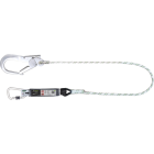 Longe en corde tressée avec absorbeur d'énergie et connecteurs aluminium, lg. 1 m - KRATOS SAFETY