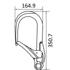 Mousqueton d'échafaudage aluminium, ouverture 109 mm - KRATOS SAFETY