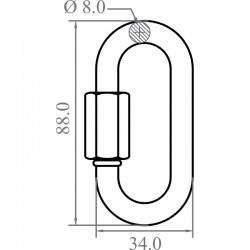 Maillon rapide ovale - KRATOS SAFETY