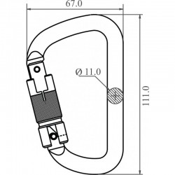 Mousqueton acier à verrouillage automatique triple action - KRATOS SAFETY