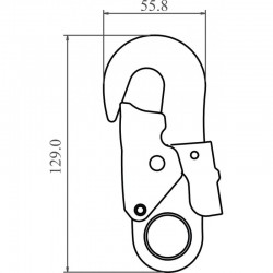 Mousqueton acier à verrouillage automatique double action - KRATOS SAFETY