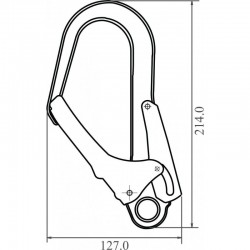 Mousqueton d'échafaudage verrouillage automatique double action - KRATOS SAFETY