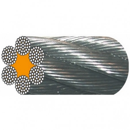 CÂBLE GALVA 6 torons de 37 fils (1+6+12+18 fils)