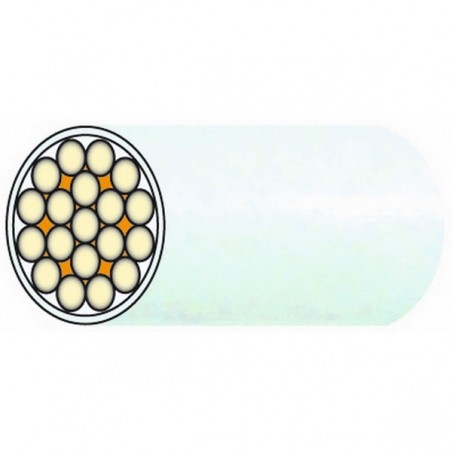 CÂBLE INOX MONOTORON de 19 fils GAINÉ PVC Traité anti-UV - BLANC