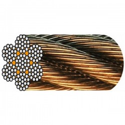 COURONNE FILM. CABLE GALVA ACIER 7X7 D.6 MM LONG 25 M