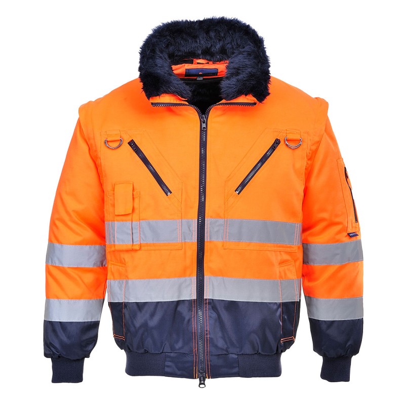 Blouson pilote 3 en 1 haute visibilité