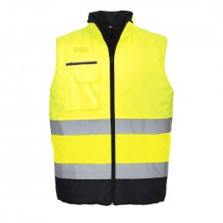 Gilet bodywarmer haute-visibilité bicolore