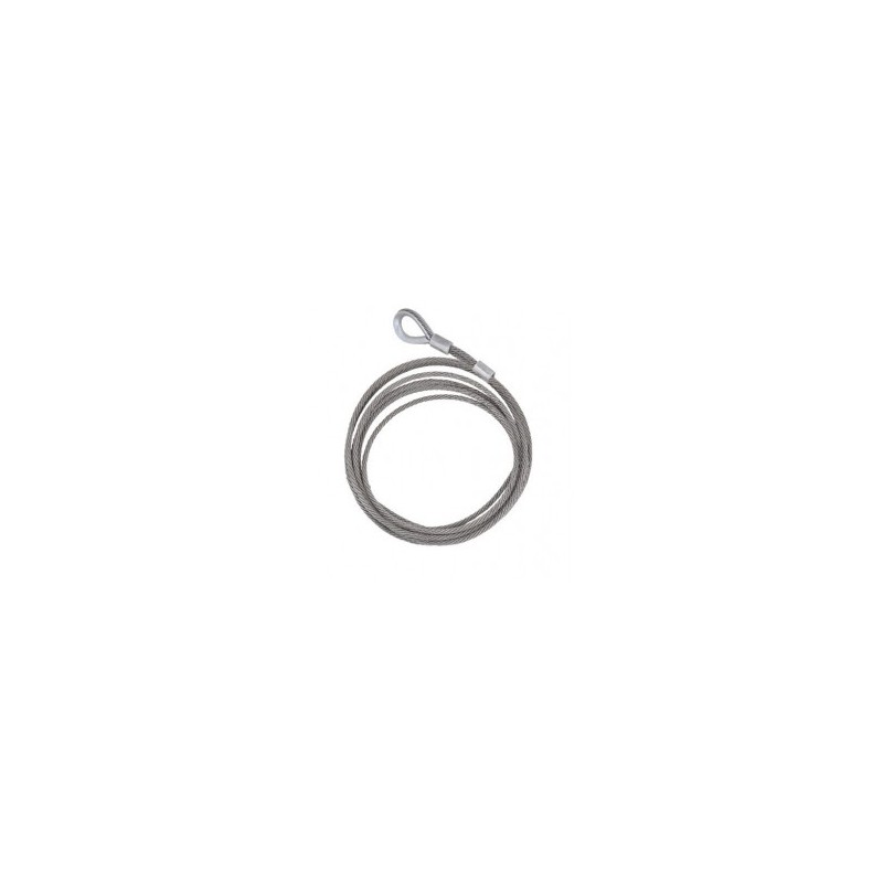 Câble inox : 1er mètre avec boucle et sertissage Câble inox : 1er mètre avec boucle et sertissage