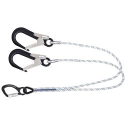 SILVA 2, Longe fourche en corde tressée 1 m avec connecteurs aluminium